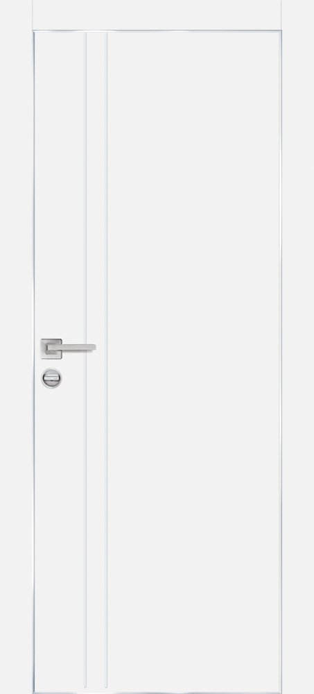 Межкомнатная дверь ПХ-20  AL кромка с 4-х ст. Белый матовый