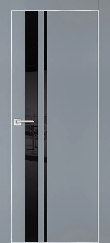 Межкомнатная дверь ПХ-16  AL кромка с 4-х ст. Серый матовый