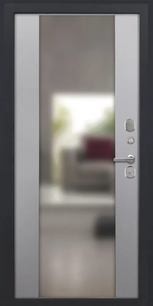 Товар Дверь ДвериПРО Модель L-48 Алиса (16мм, ПВХ софт грей, зеркало) DPRO220484