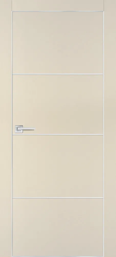 Межкомнатная дверь ПХ- 2  AL кромка с 4-х ст. Бежевый матовый